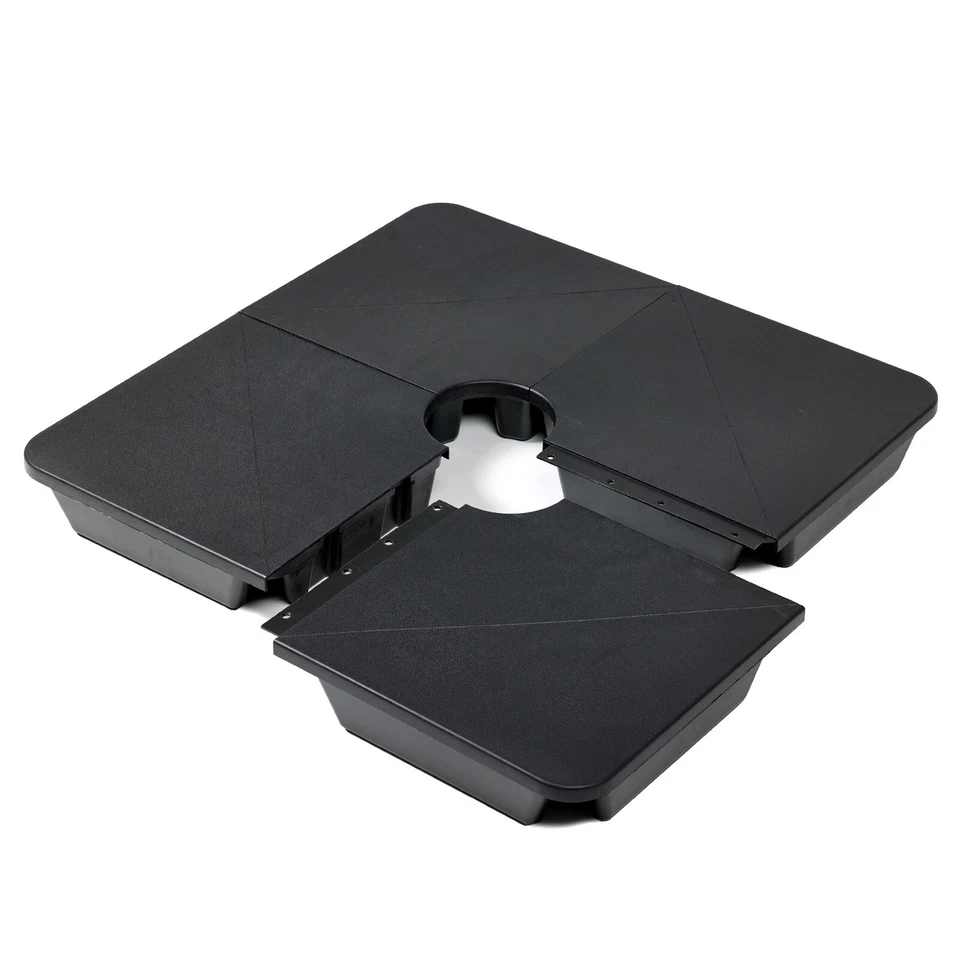 Aoodor 4 件式露台伞架支架重型悬臂偏移方形 — 第 2/4 张图片