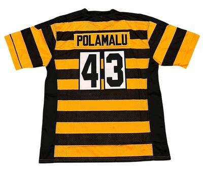 #ad Troy Polamalu Pittsburgh Steelers Bumblebee Jersey Stitched Men#x27;s Large NEW $29.99
