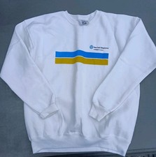 80s New York Telephone Sweatshirt Size XL Crewneck Lee USA Cotton Blend White