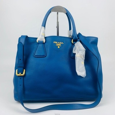 Prada BN2794 Vitello Daino Cobalt Tote & Shoulder Bag 136072083