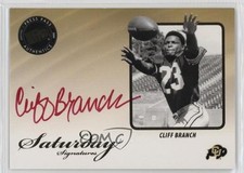 2009 Press Pass Legends Saturday Signatures Red Ink Cliff Branch #SS-CB Auto 7zf