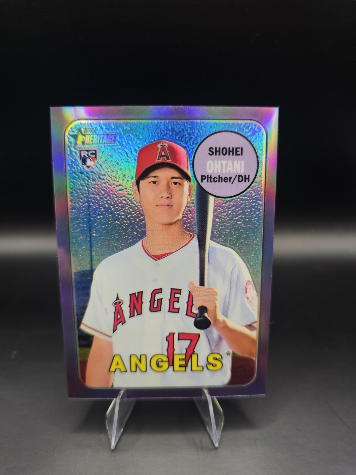 2018 Topps Heritage High Number - Shohei Ohtani #THC-600 Chrome Purple Refractor