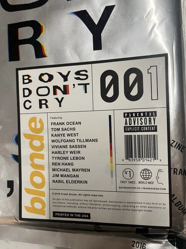 Frank Ocean Boys Don't Cry Blonde Magazine with cd album Foto 3 de 4
