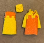 Mattel Vintage Skipper “Orange/yellow Dress And Jacket W/hat.  9in Doll Outfit