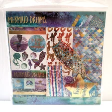 The Paper Studio "Mermaid Dreams" Papercrafting Scrapbooking Junk Journaling Kit