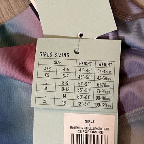 DSG Girls Momentum High Rise Printed Full Length Leggings Ombre Size Large - Picture 6 of 23