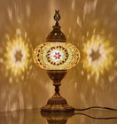 – 7" Large Globe Turkish Moroccan Mosaic Table Lamp, Handcrafted Tiffany-Styl...