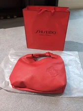NIP - SHISEIDO Makeup Cosmetic Day Bag Purse Pouch Small Accessories ~ Red