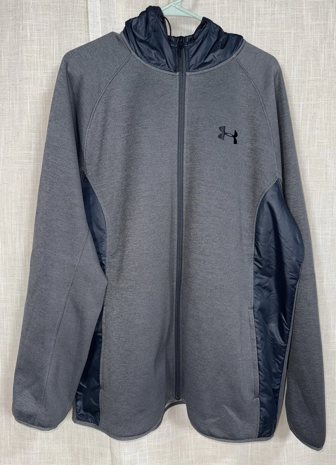 Under Armour G87 Fleece Gray Storm Jacket Full Zip Hoodie Men’s XLarge XL