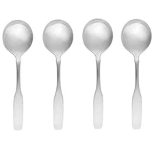 Oneida Paul Revere 18/8 Stainless Steel Round Soup Spoon (Set of Four)