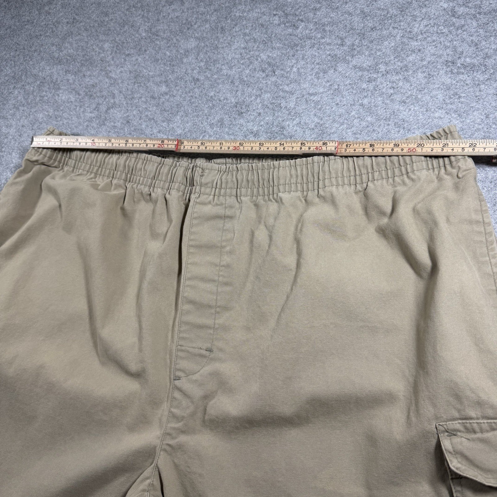 Reebok Cargo Shorts Mens 3XL Tan Drawstring Utility Cotton Outdoor Relaxed VTG thumbnail 6