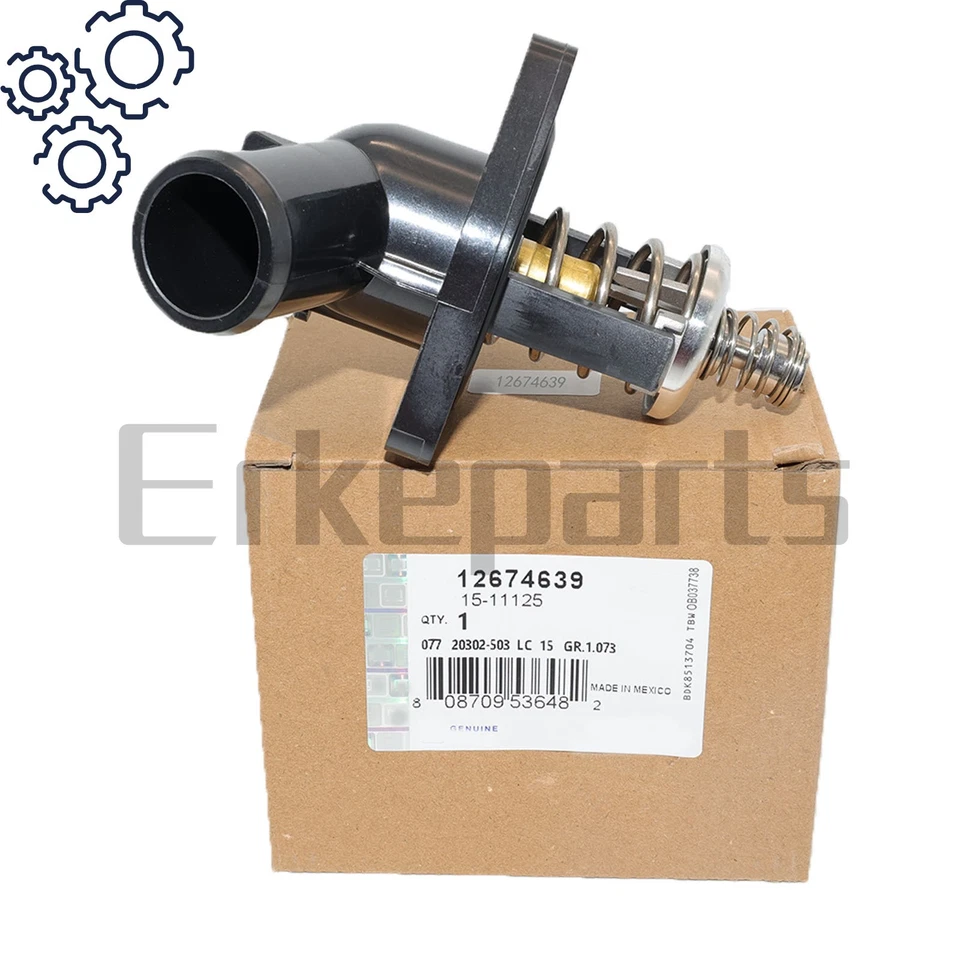 OEM For Silverado 1500 GMC Yukon Sierra 1500 Water Outlet+Thermostat 12674639 Foto 2 de 4