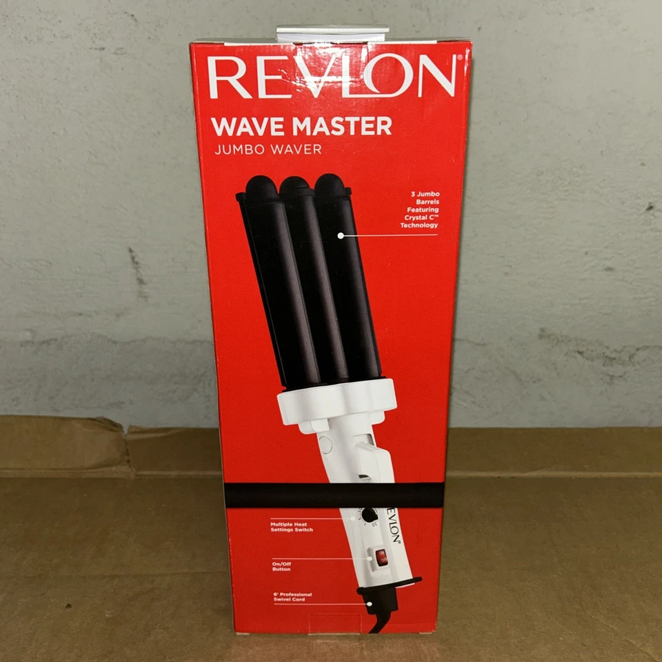 Revlon Wave Master Jumbo 3 barriles vacilante de pelo cable giratorio ajuste de calor múltiple Foto 3 de 4