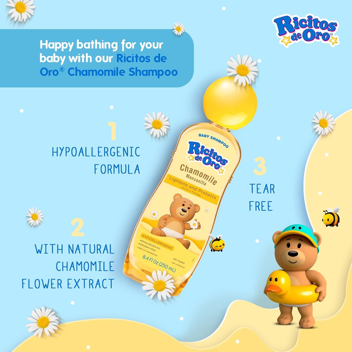 Ricitos de Oro Baby Wipes, Chamomile and Aloe Vera Refillable Wipes,... 