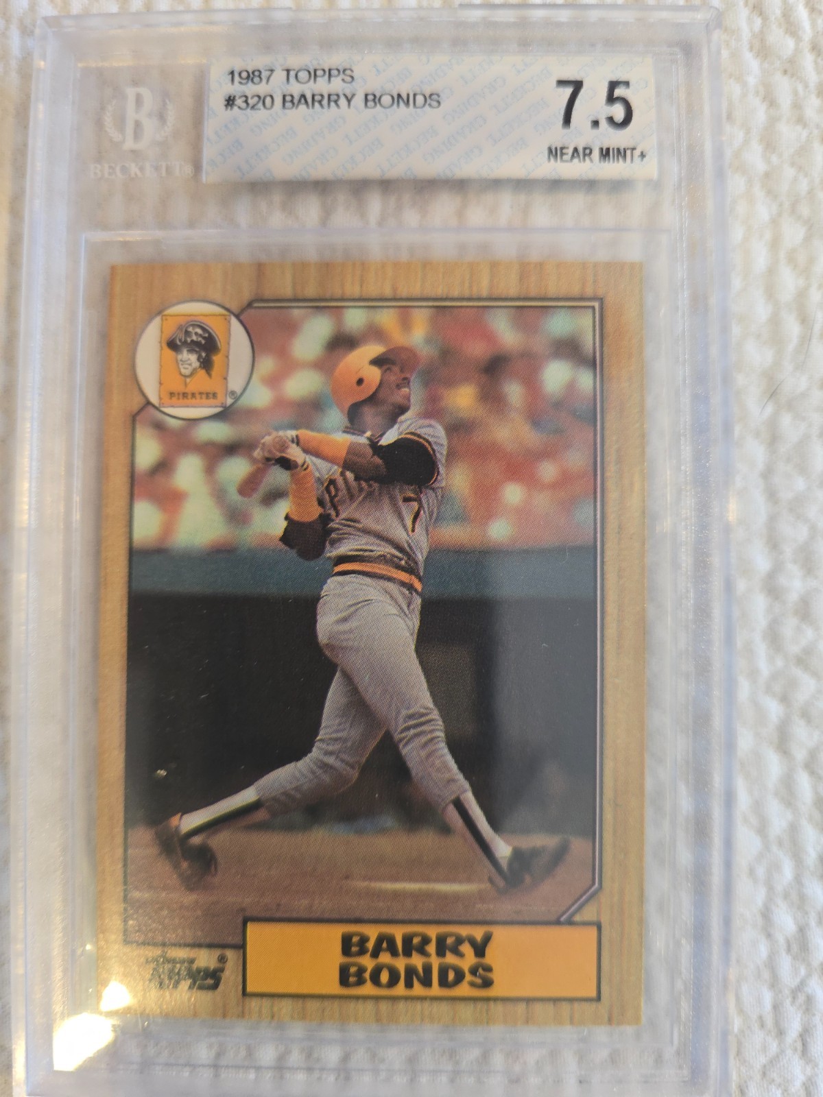 1987 Topps - Barry Bonds #320 (RC) BECKETT 7.5 Near Mint +