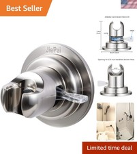 Elegant Suction Cup Shower Head Holder in Brushed Nickel - User-Friendly Install