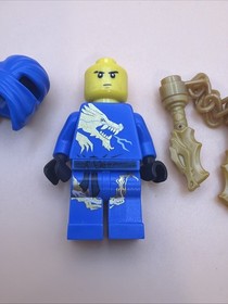 Lego Ninjago Jay DX Minifigure Good Condition 2521 2519 Dragon Nunchucks