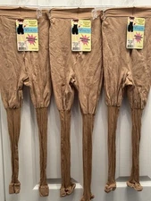 Spanx by Assets Fabulous Footless Pantyhose Shaper Buff Size 6, 3X Lot Of 3