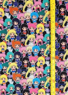 SAILORMOON CHIBI ANIME 1 YARD FABRIC ( 36'' X 58'' ) BRAND NEW