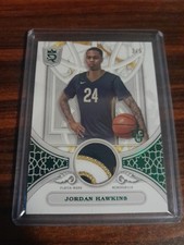 JORDAN HAWKINS 2024 TOPPS ROYALTY  ROUND BALL RELICS GAME WORN PATCH 3/5 