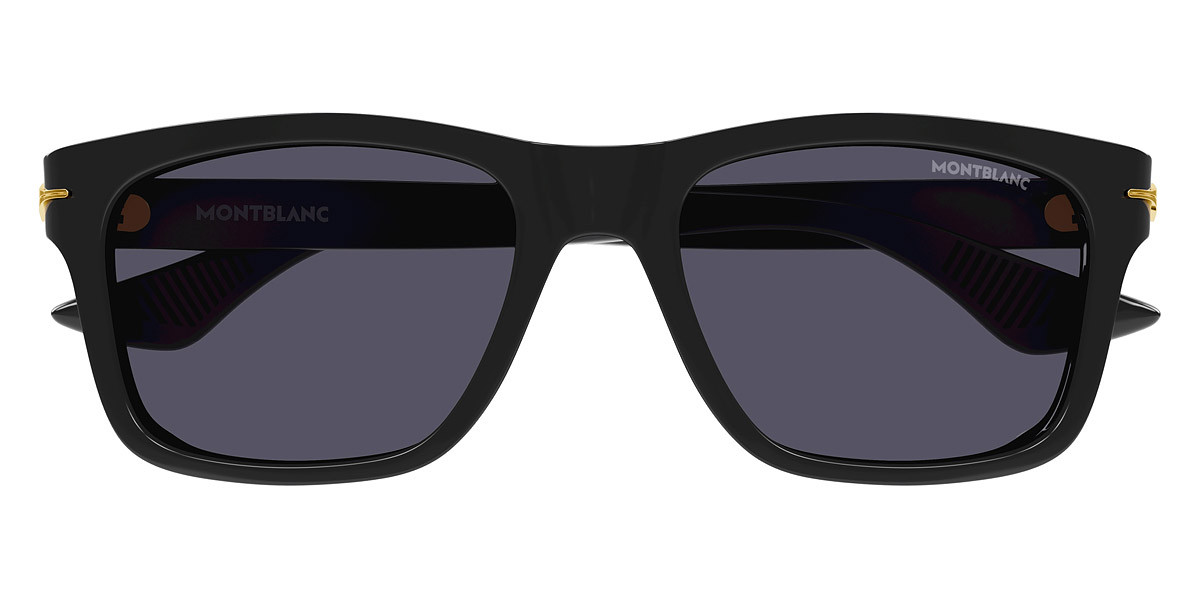 Montblanc MB0263S Sunglasses Men Black Smoke Square 54mm New  display picture 1