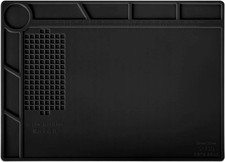 Black Insulation Silicone Soldering Mat Pad Repair phone watch repair 13.8"x9.8"