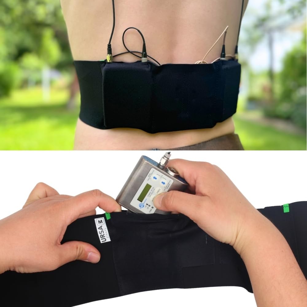 Sangle de taille URSA à double pochette noire pour émetteurs micro HF sans fil