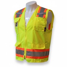 FX HIGH VISIBILITY Surveyor Two Tone Safety Vest Solid Fabric.