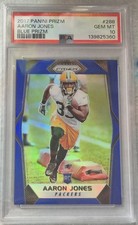 2017 Panini Prizm Aaron Jones Rookie SSP Retail Blue Prizm PSA 10