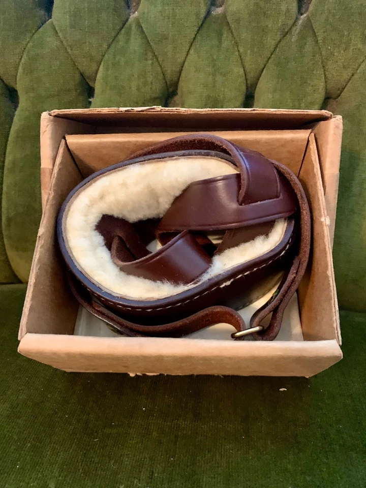 ** РЕДКАЯ ** винтажный 80-х ORVIS дробовик нести слинга коричневой кожи * новый в коробке * - Изображение 2 из 4