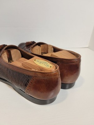 R. Martegani Men’s Italian Tassel Loafer Vintage 12D Romano Martegani Slip On Dress Tassel Loafers, Hand Made  main image 4