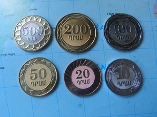ARMENIA 2003 04 LOTE DE 6 MONEDAS