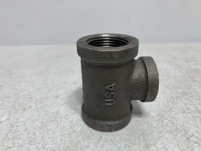 Ward 1'' x 1'' x 3/4'' Reducing Tee Black Iron FNPT (lot of 3)