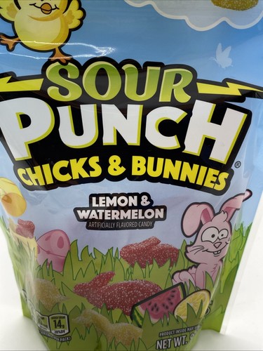 Sour Punch Chicks & Bunnies Spring Candy Pack Sealed & Fresh! Lemon And Melon - Picture 2 of 7