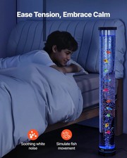 Sensory Bubble Tube Lamp, 3.3 ft Bubble Fish Tube, Sensory Aquarium Lamp with 10