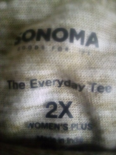 Sonoma Sz.2X Classic Tee Shirt Short Sleeves- Golden Olive Floral - Picture 2 of 8