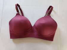 Warner All You Need No Wire Bra Size 36DD Maroon Comfort Adjustable Straps