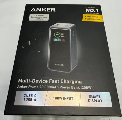 Anker Prime 20000mAh Power Bank 200W 3-Port Multi-Device  A1336 USED