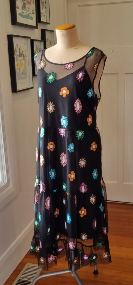 NWT Gorman size 20 flowering sequin dress - image 2 of 4