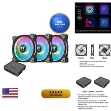 Thermaltake Riing Duo 140mm RGB 3 Pack Case Fan CL-F078-PL14SW-A