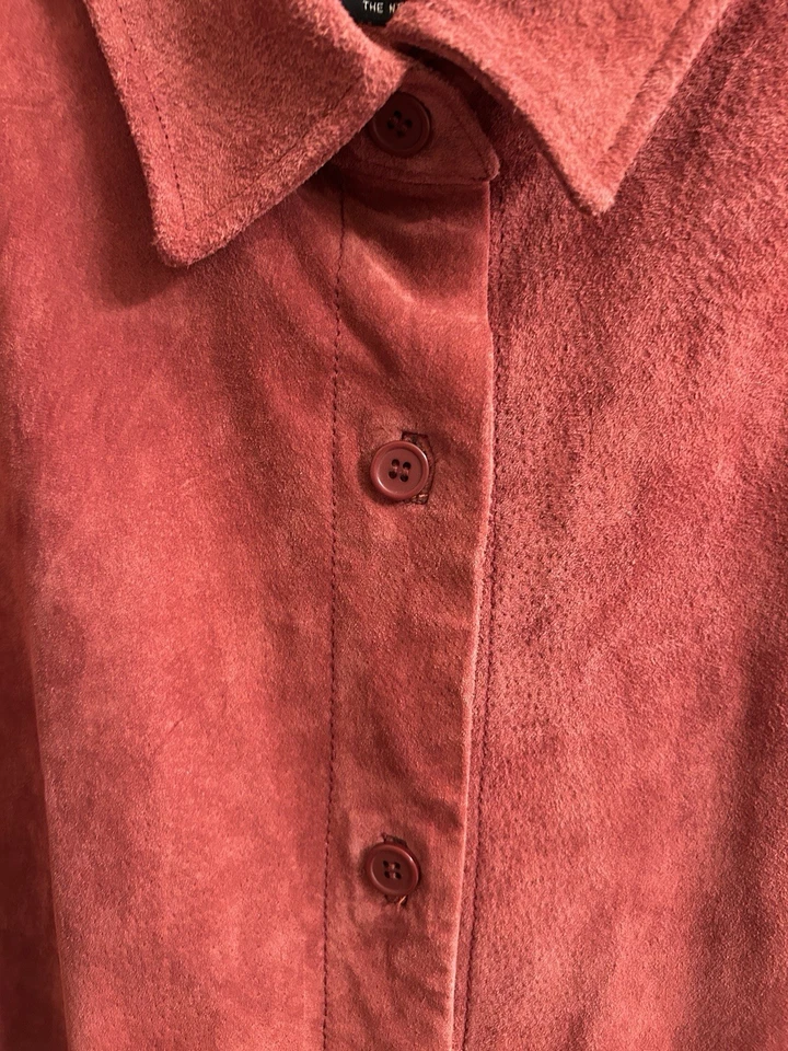 NWT Dialogue Women’s Red Leather Suede Long Sleeve Jacket Sz 1X Countrycore - Image 3 of 4