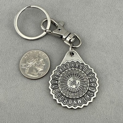 2003 Scholastic Code Machine Cipher Decoder Spinner Toy Keychain Key Ring #64812