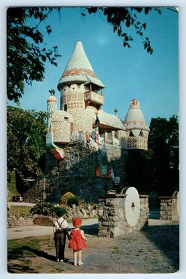1960 Hamburg New Jersey NJ Postcard Gingerbread Castle Enchanted Palace Towers