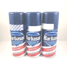 Barbasol Original Thick and Rich Shaving Cream For Men Rust-Proof 7 Oz 3 Pack