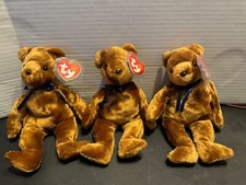LOT OF 4 TY Beanie Babies - "Ted-e" Tags Attached Internet Exclusive