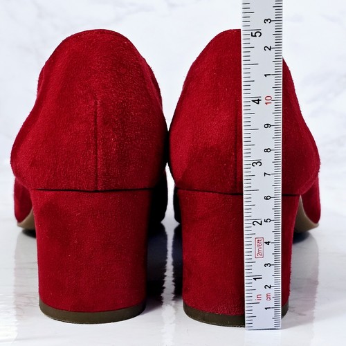 Paul Green Women Size 7 Tammy Red Suede Super Soft Slip-On Pump Heels Shoes - Picture 9 of 14
