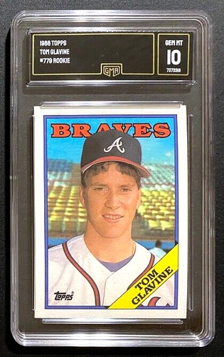 1988 TOPPS Tom Glavine Rookie Pitcher GMA GEM MINT 10 Atlanta Braves Gem
