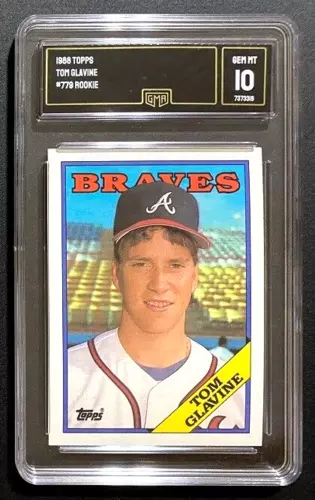 1988 TOPPS Tom Glavine Rookie Pitcher GMA GEM MINT 10 Atlanta Braves Gem