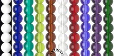 GLASS BEADS DRUK ROUND JEWELRY MAKING 6mm CHOOSE COLORS 16 INCH STRAND