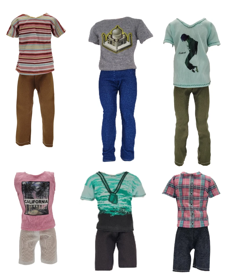 8 / 6 Sets Puppe Ken Kleidung Outfits Anzug Hose Set für Barbie Ken Puppe Shirt